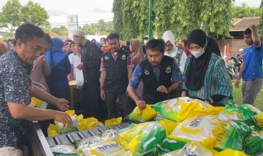 Tim Satgas Pangan Polres dan Pemkot Cilegon Buka Pasar Murah di Kelurahan Warnasari